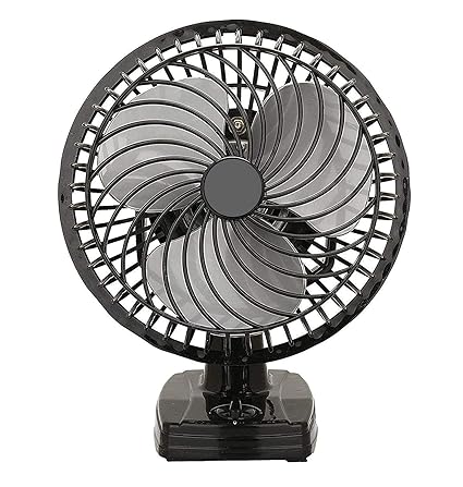 Pushkart Table Fan High Speed Small Size With Powerful Motor 3 Speed Control 225 Mm All Purpose Wall /Table Fan 1 Year || Make In India || Model-Black Cutie LKJJ-653