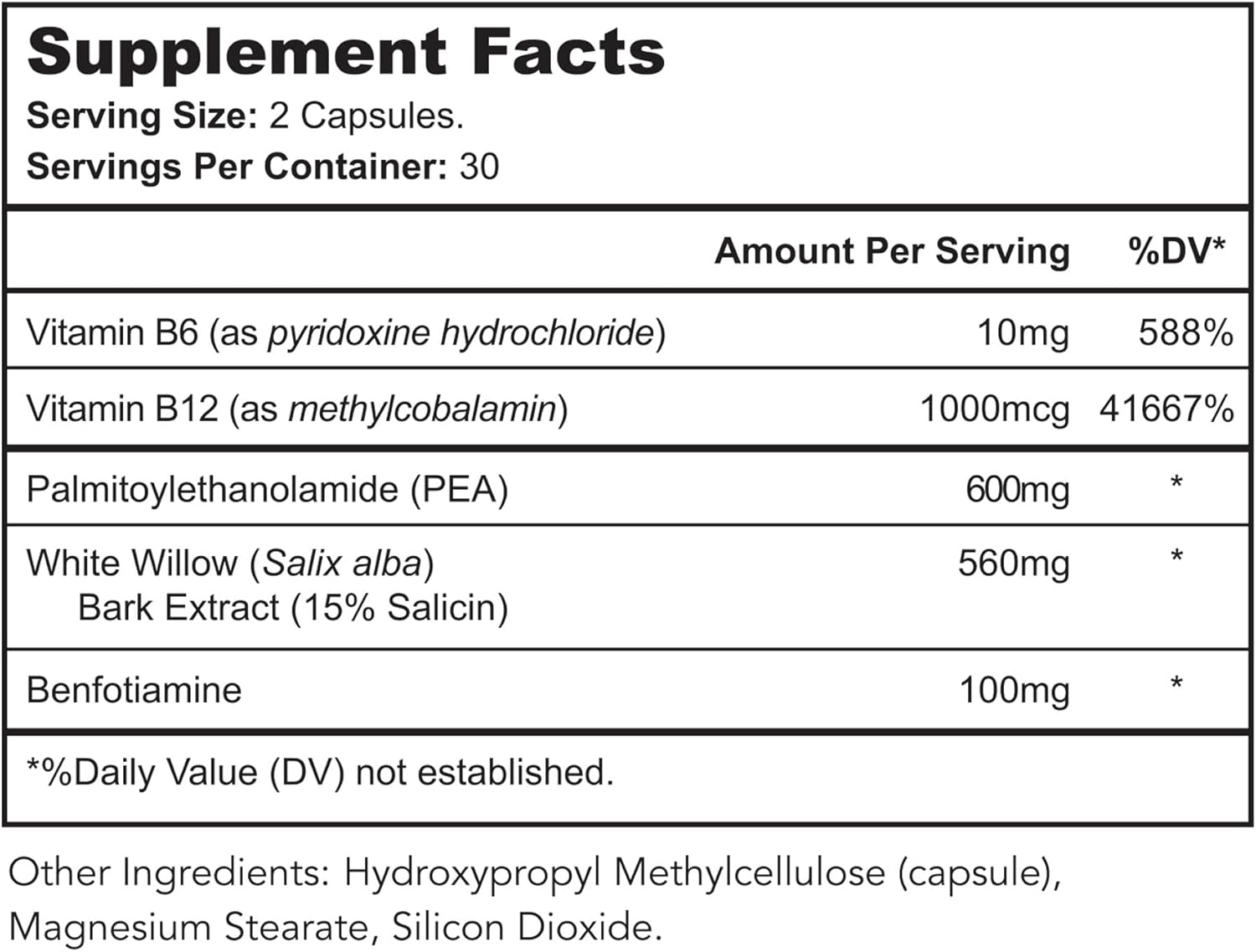 Nerve Restore - Nerve Support Supplement - Includes Pea, White Willow, and B-Vitamin Nerve Support Complex for Advanced Nerve Health Support - Made in The USA, 180 Capsules - Image 2