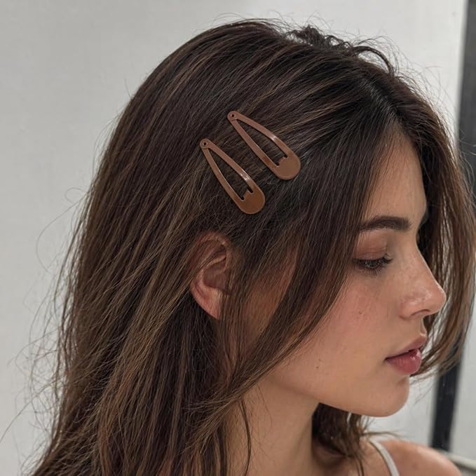 40 Pinzas de Pelo Marrón Metalicas 2 Pulgadas miniatura 4
