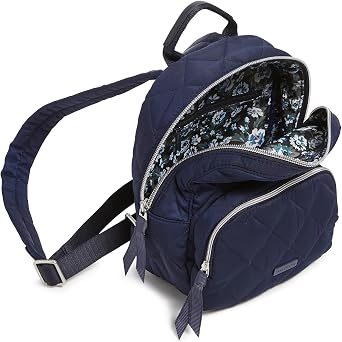 Vera Bradley Women's Iconic Performance Twill Mini Backpack, Black, One Size