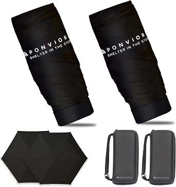 Compact Mini Windproof Travel Umbrella-UPF 50+ Sun & Rain Protection, Small Folding Design Fits in Pocket or Purse, Lightweight Portable with Case for Women, Men & Kids
