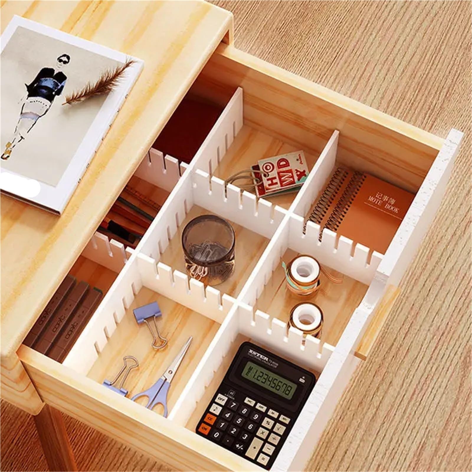 Schubladentrenner 5PCS Schublade Teiler Organisatoren DIY Raster Einstellbar Haushalt Lagerung Make-Up Socken Closet Separator