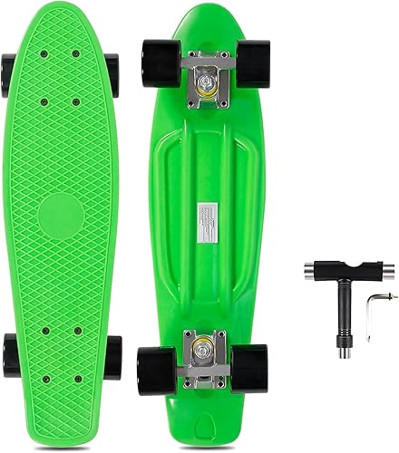 Miniatura 7 de SISIGAD Patineta para niños  Monopatín de 22 pulgadas con ruedas iluminadas  Patineta para principiantes para niños y niñas  El mejor regalo para