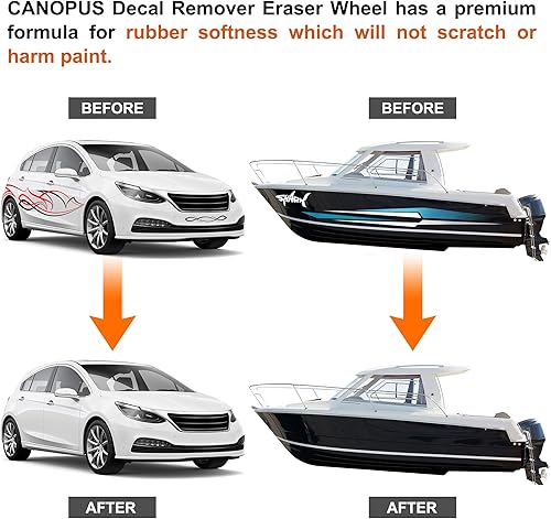 Miniatura 2 de CANOPUS Rueda de borrador de calcomanías  Adhesivo, a rayas, calcomanías, kit de herramientas de extracción de vinilo para automóviles, caravanas,