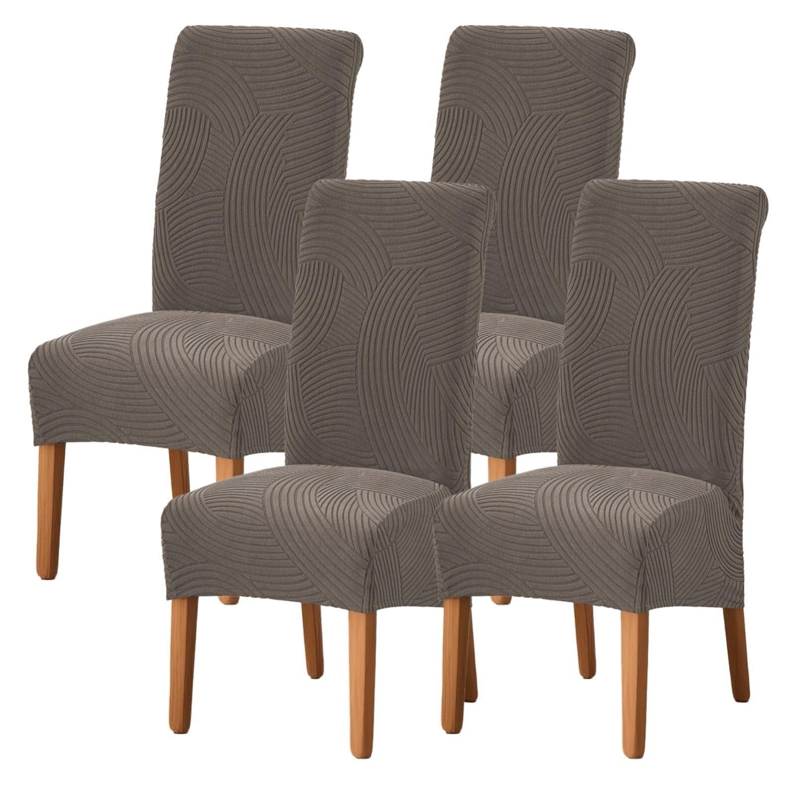 NMVAWIPT Stretch Dining Room Chair Covers, High-Back, For Home Restaurant Living Banquet,Removable And Machine Washable(8#,4Pcs)
