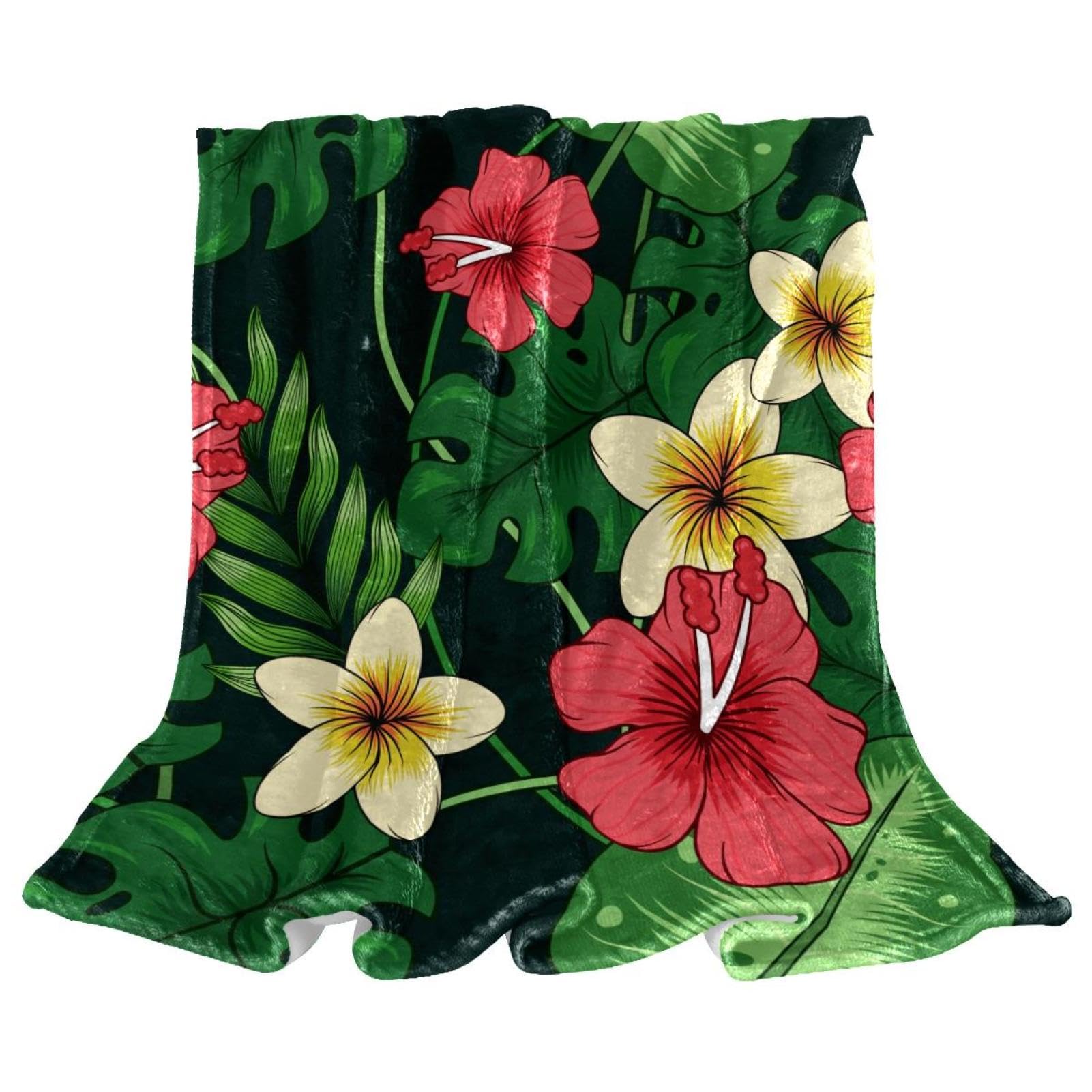 Couverture de canapé polaire fleur tropicale pour vos soirées cocooning salon