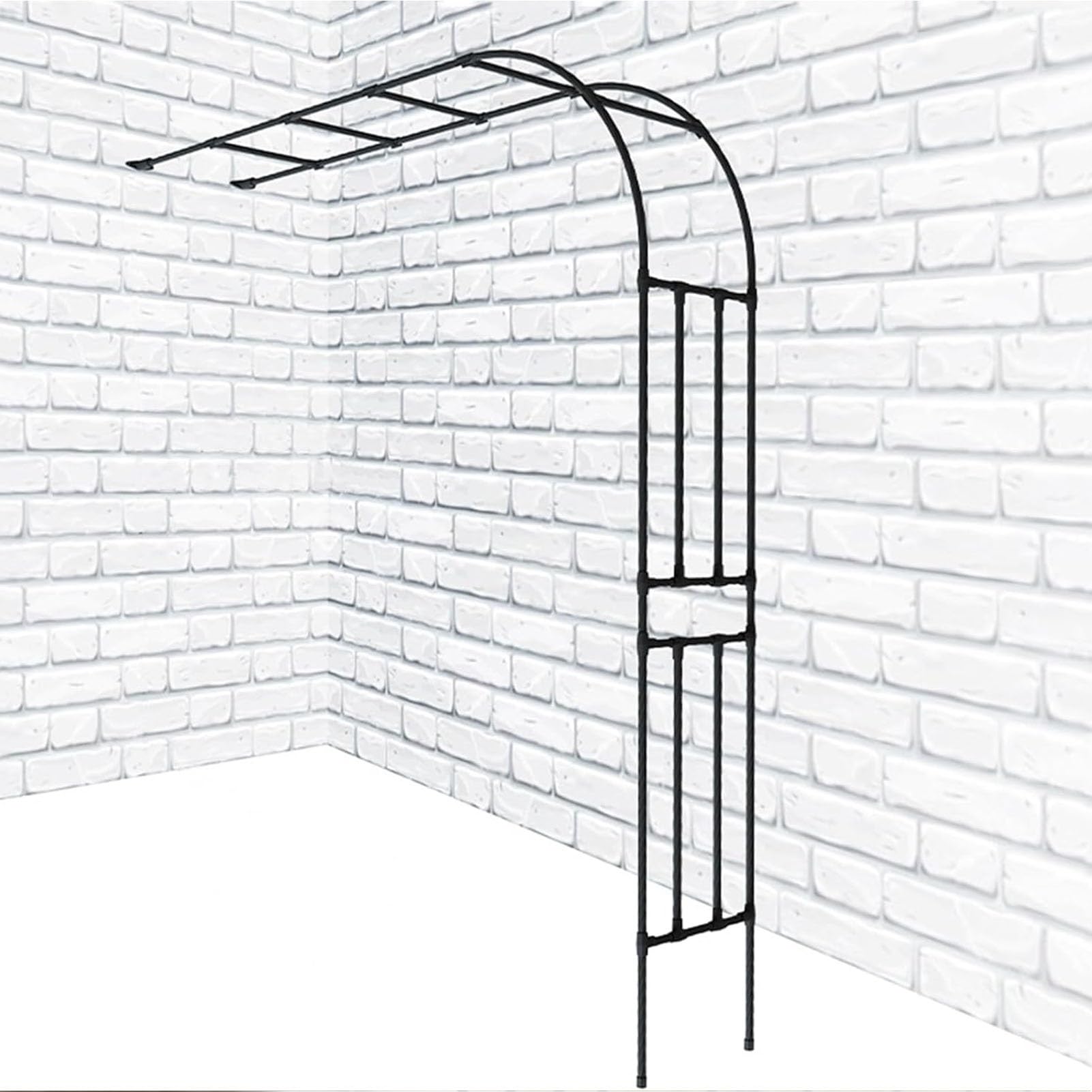 Arche de jardin en métal noir acier 2,4m treillis extérieur