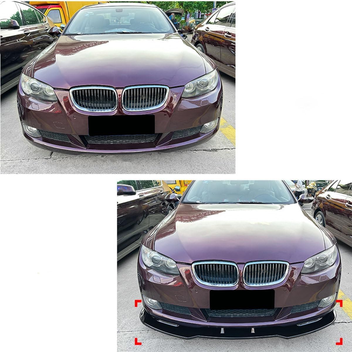 Splitter Delantero para BMW 3 Series E92 E93 2005-2012, Negro Brillante