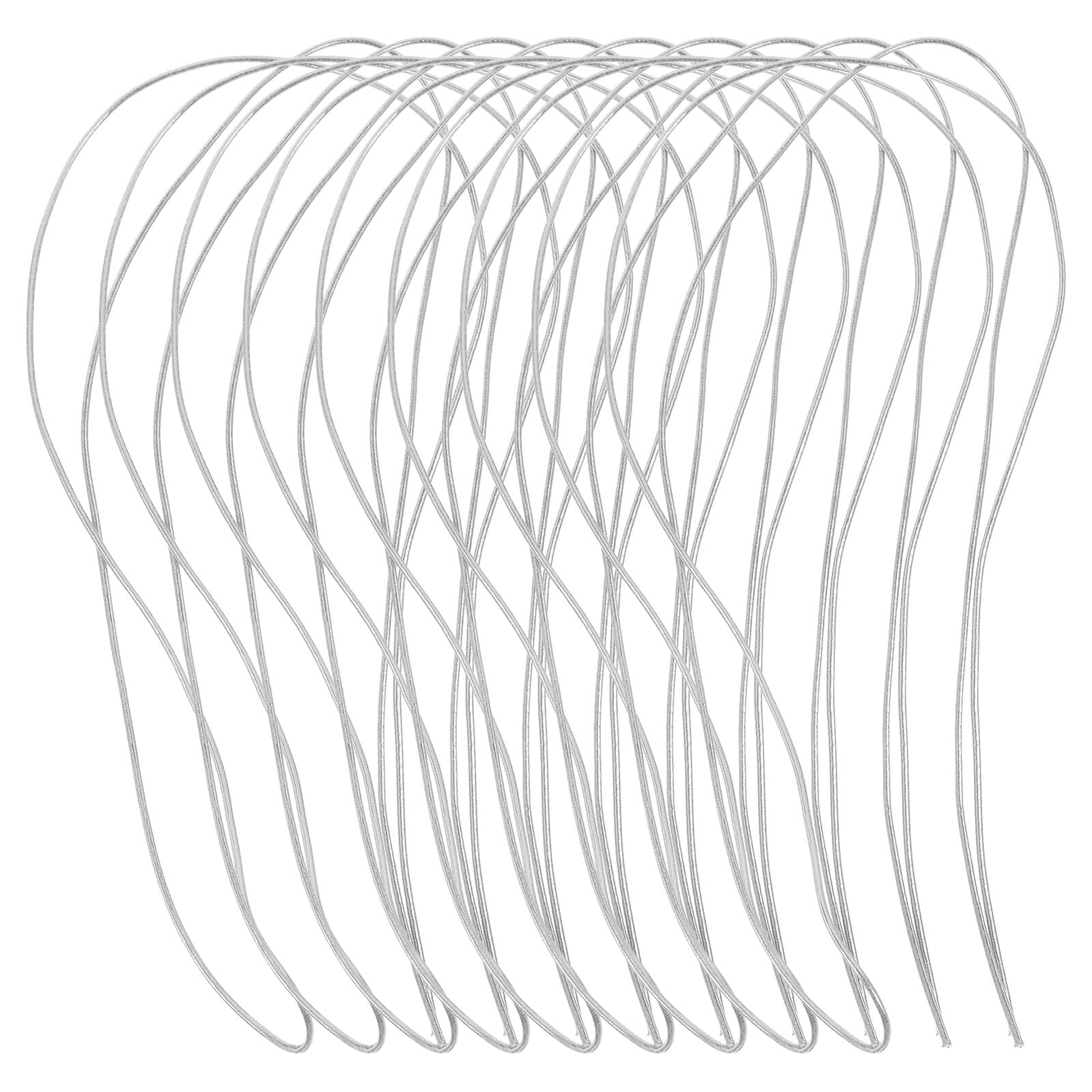 3 Rouleaux Cordon Élastique Tressé 2 Mm Argenté en Fil Caoutchouc, Souple et Résistant, pour Bracelets et Bricolage DIY, Fil à Perler et Kit de Tissage Créatif, Loisirs Artisanaux