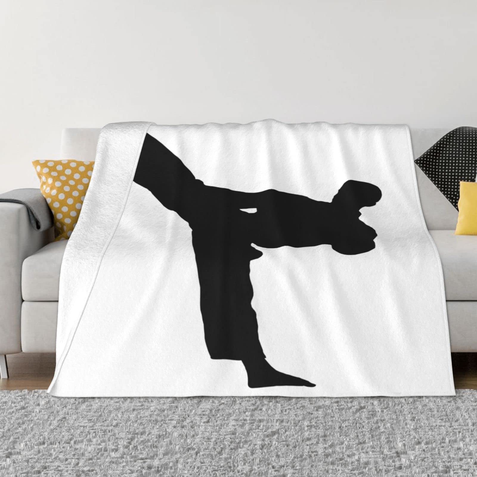 Plaid polaire arts martiaux, une couverture chaude et épaisse pour chambre et canapé