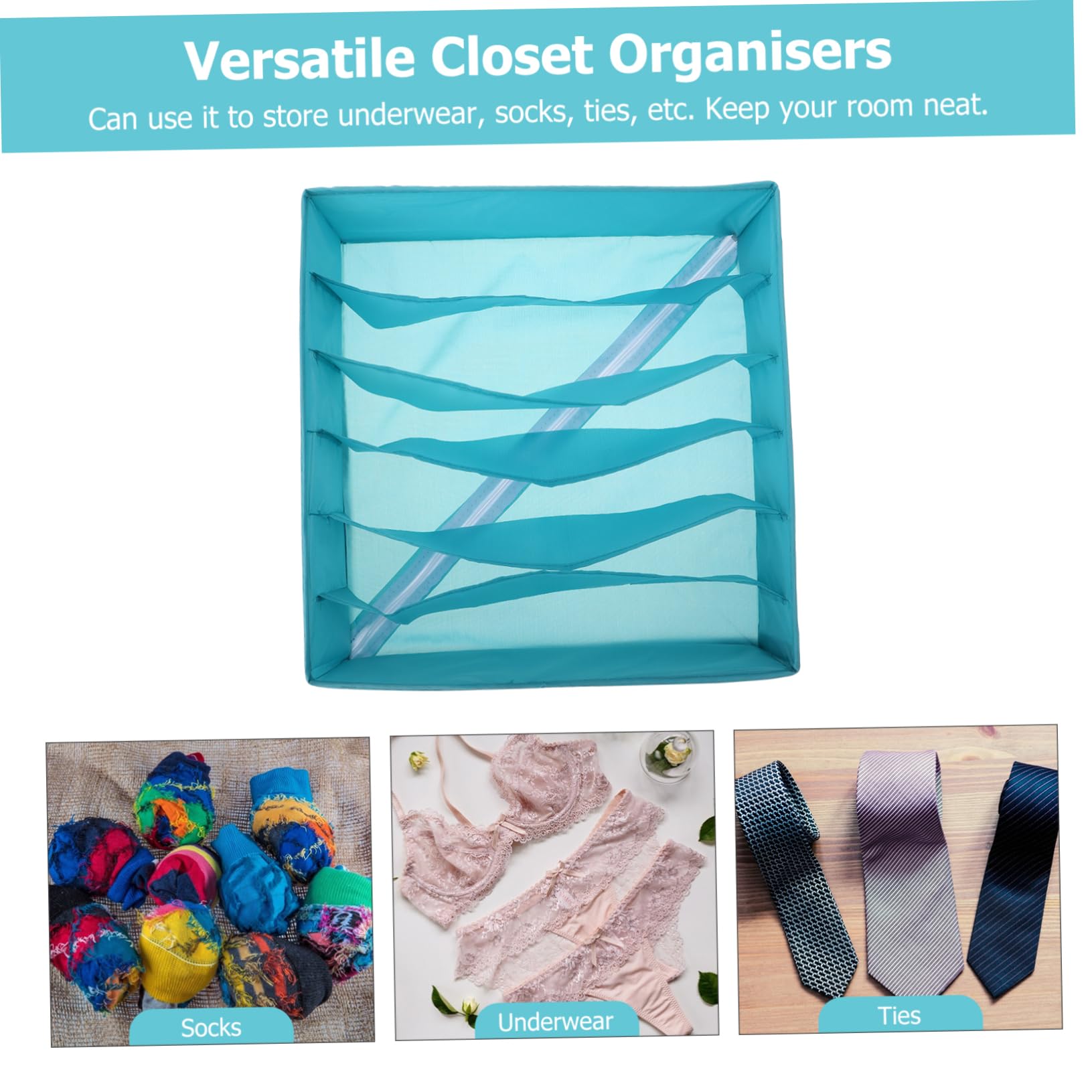 Alipis 4-teiliges Bh-organizer-schubladenset Aus Stoff Mit 6 Fächern Unterwäsche-organizer-box Kommode-organizer Staubdicht Und Reißfest Für Socken Und Krawatten