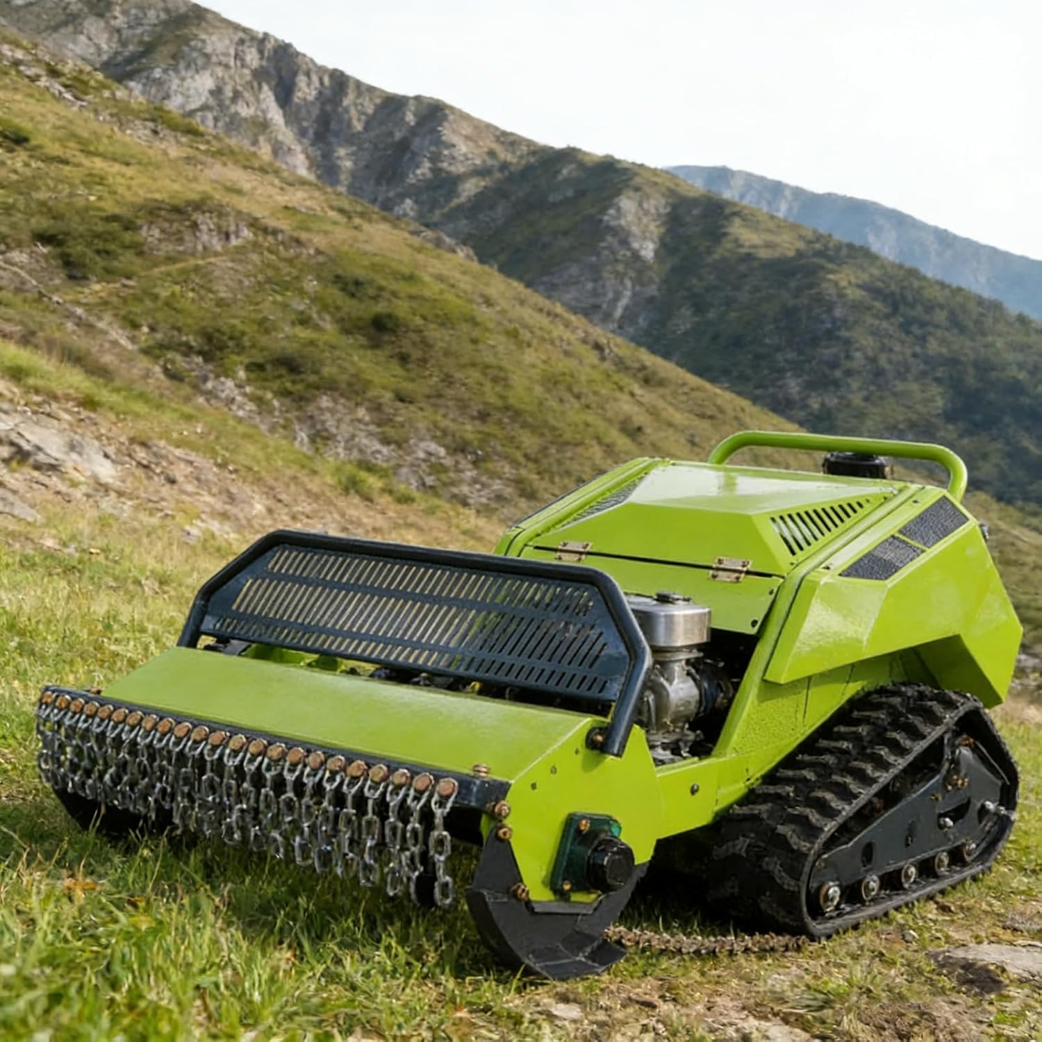 Professional Multi Task Lawn Mower Track Driven Remote Control Mower for Hillside Grass Cutting and Farm Use