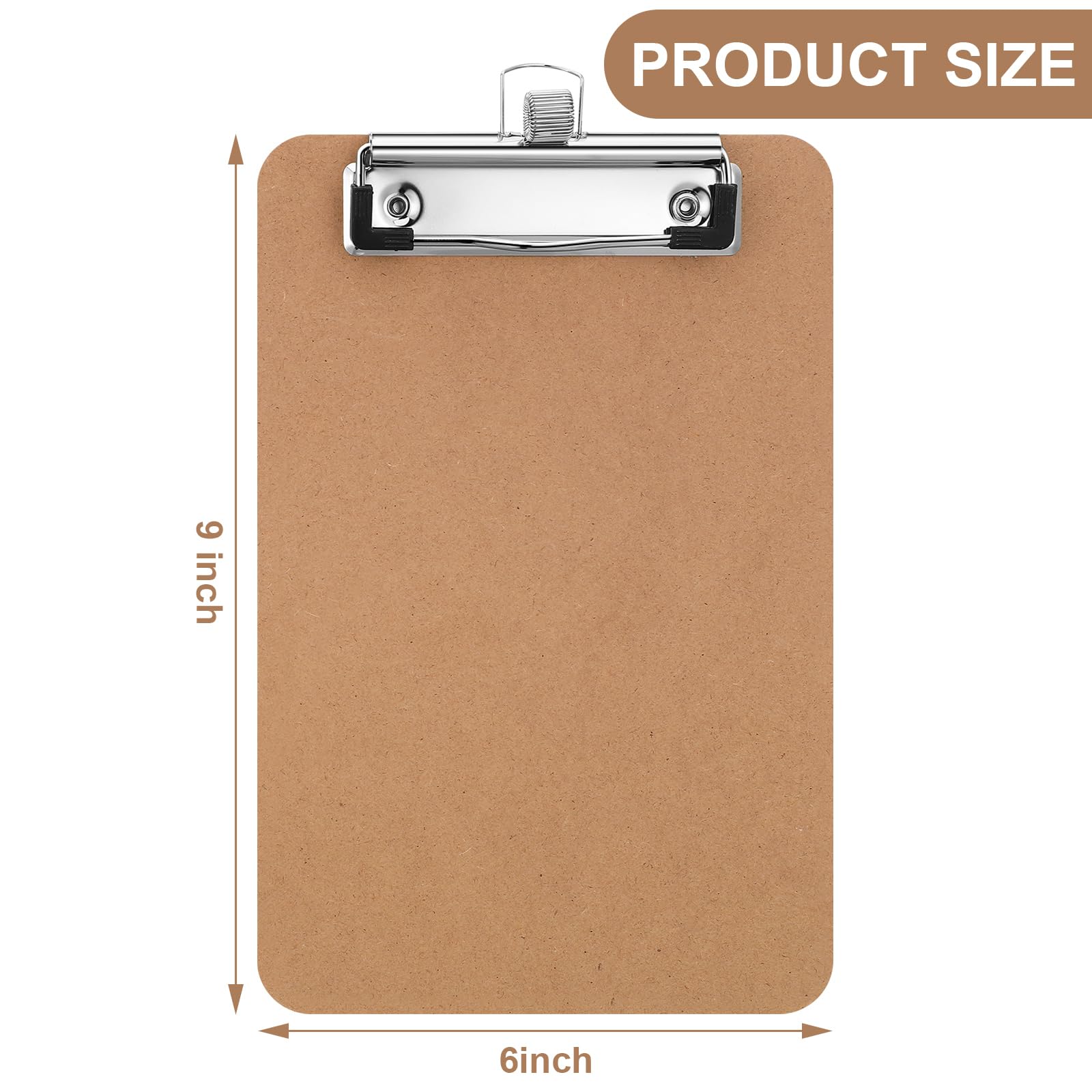 Sabary - Juego de 24 soportes para bloques (15,2 x 22,9 cm, tamaño A5 pequeño), diseño de bloques de madera con clip resistente con lengüeta para colgar suministros de oficina