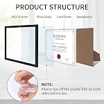 MEBRUDY 8.5 x 11 Picture Frame Set of 5, Black 8.5 by 11 Photo Frames Used for Certificate, Diploma, Document, Degree, Award, Wall Hanging or Tabletop Display