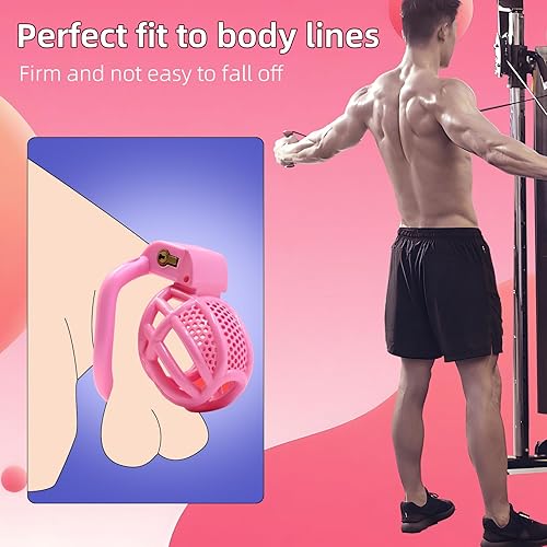 Vista 46 de Jaula de castidad masculina para el pene - Jaula de castidad para hombre, ejercicio de pene impreso en 3D, equipo de bondage negro, ligero, juguete