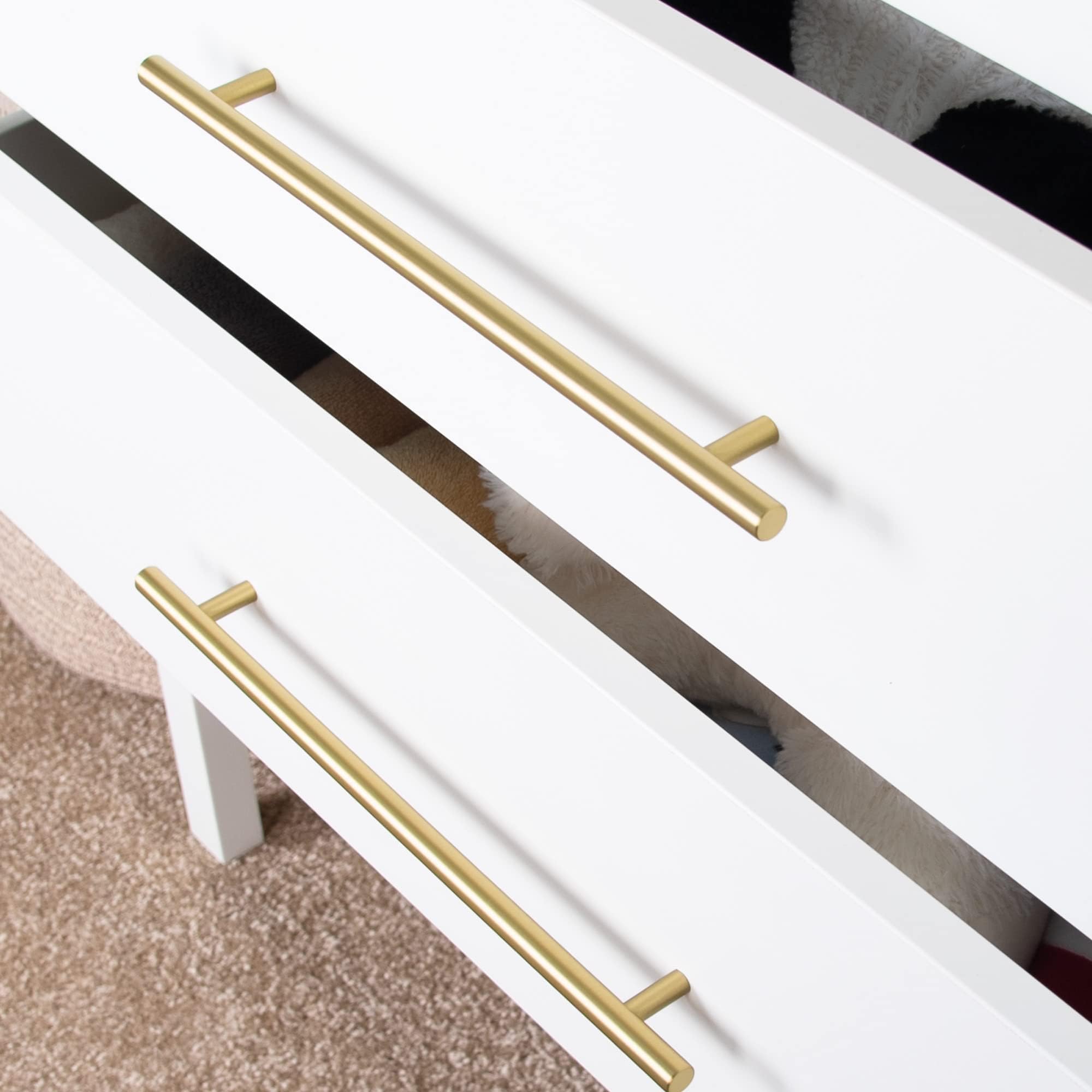 QOGRISUN Cabinet And Furniture Pulls 10-Inch(256mm)Hole Centers