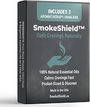Basic Vigor SmokeShield Aromatherapy Inhaler 3-Pack with Black Pepper Essential Oil. Portable Craving Support to Help Quit Smoking. Made in The USA.