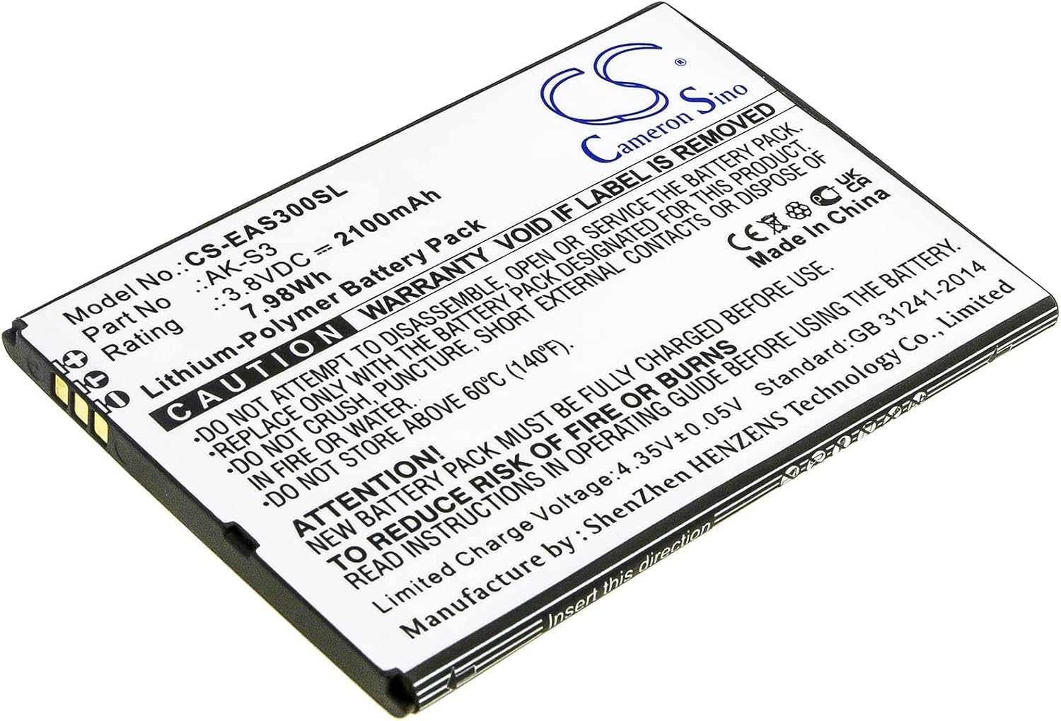 VHBW Ersatz für Bluebird 355040040, BAT-EF500_S, BAT-EF50S, BAT-EF50X