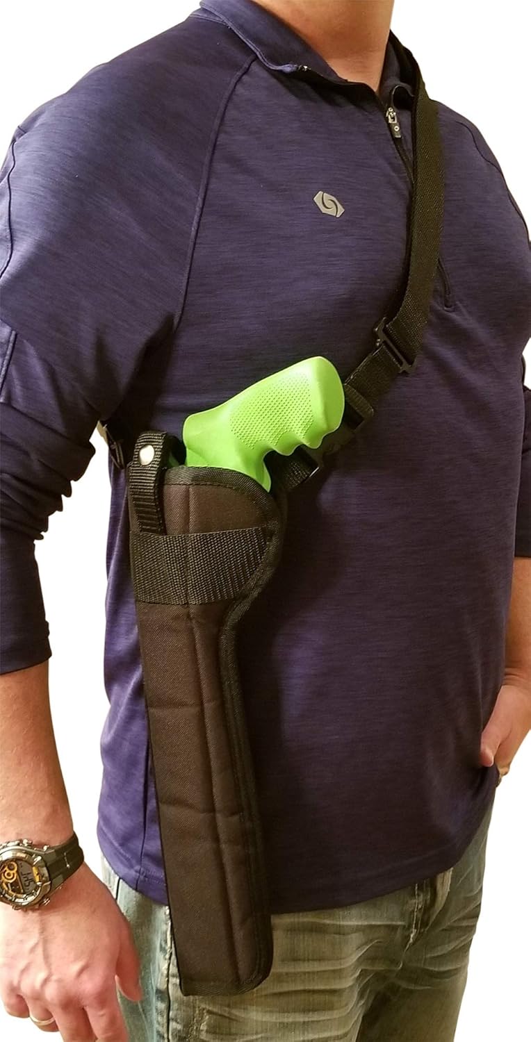 Chest/Shoulder Gun Holster | Fits Smith & Wesson 460, 500 X Frame Revolvers with a 10.5" - 14" Barrel and Other Similar Sized Revolvers