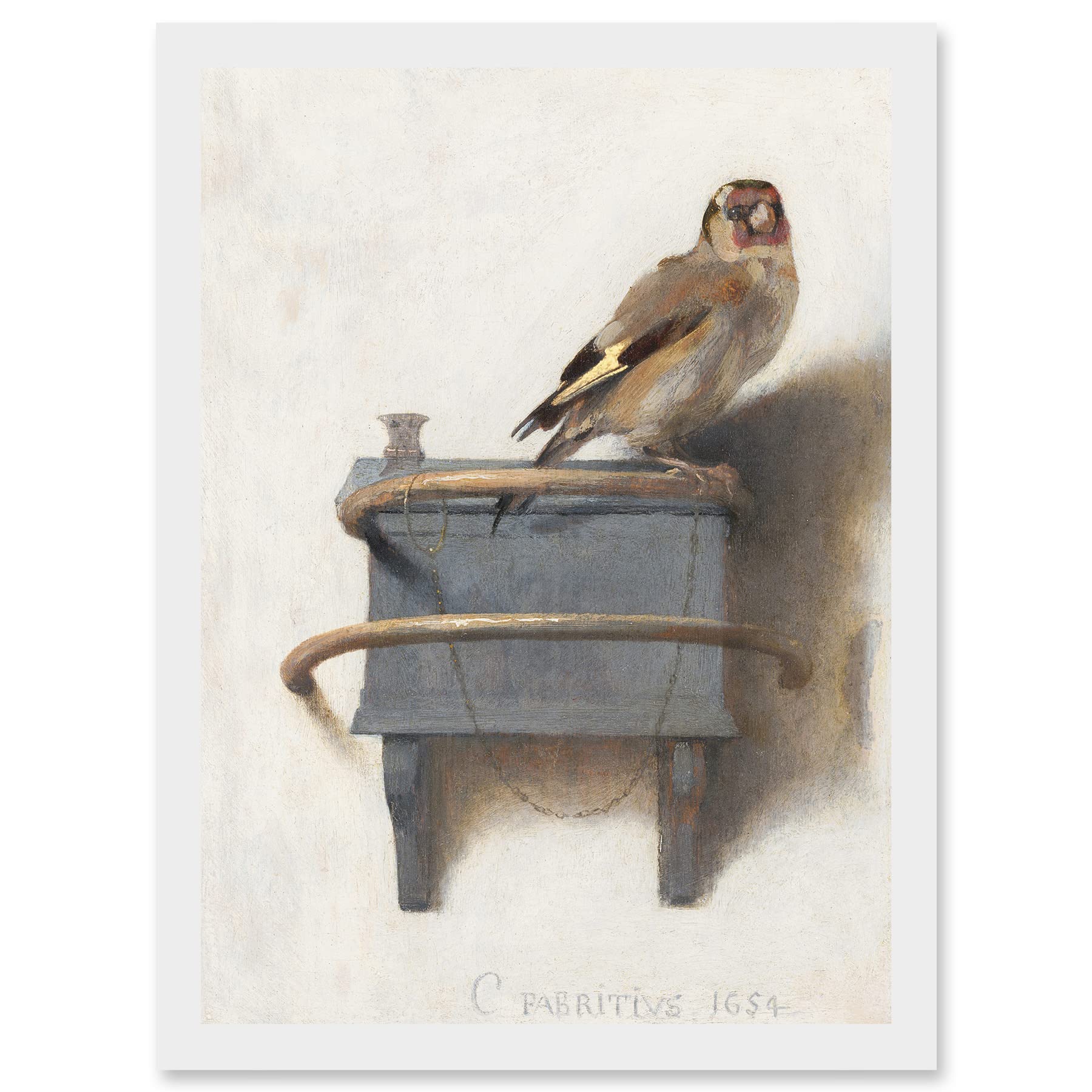 Artery8 Fabritius The Goldfinch Bird Animal Nature Painting A4 Artwork Framed Wall Art Print