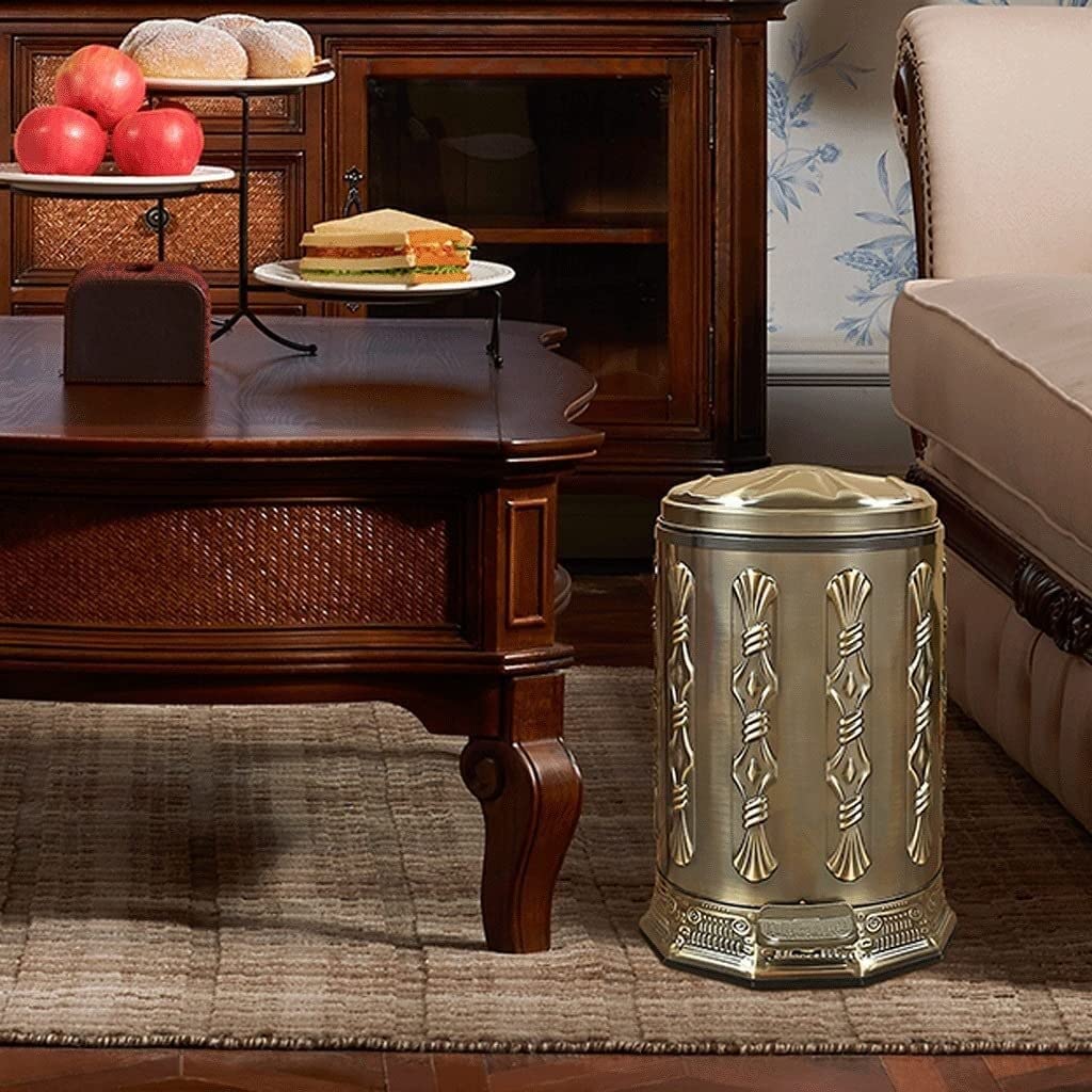 Portarifiuti Pattumiera Cucina Pattumiera A Gradini In Acciaio Inossidabile Con Coperchio Silenzioso E Delicato, Pattumiera A Pedale Con Secchi Interni In Plastica Cestino di Spazzatura ( Color : A ,