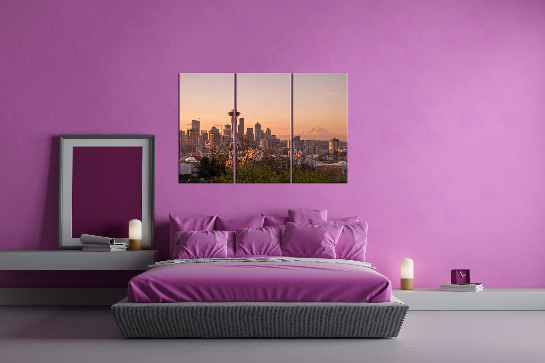 deyoli Gigantica Metropole Formato: 3 pezzi, 120 x 80 cm, stampa digitale di alta qualità con cornice, nessun poster o poster