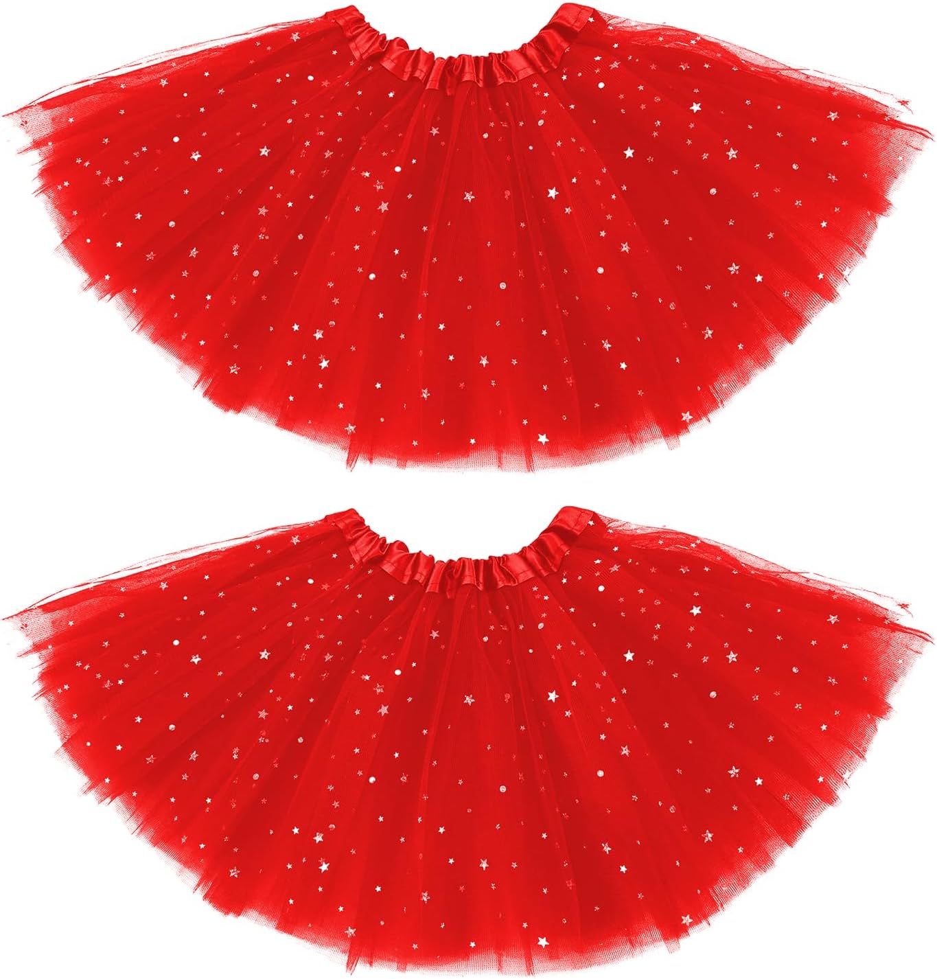 2 Pack Girls Tutu Skirt Ballet Dance Princess Tutu Toddler Party Dress 3 Layers for Birthday Party Dance Recital