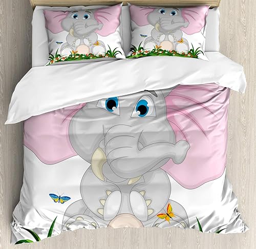 Miniatura 25 de Ambesonne Juego de funda de edredón de baloncesto, silueta de jugador de baloncesto, promoción de campeonato de competencia de atleta, juego de ropa