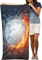 Vista 9 de VOOHDDY Toalla de playa deportiva para pelota de voleibol, grande, suave, absorbente, de secado rápido, toallas de baño de gran tamaño para baño