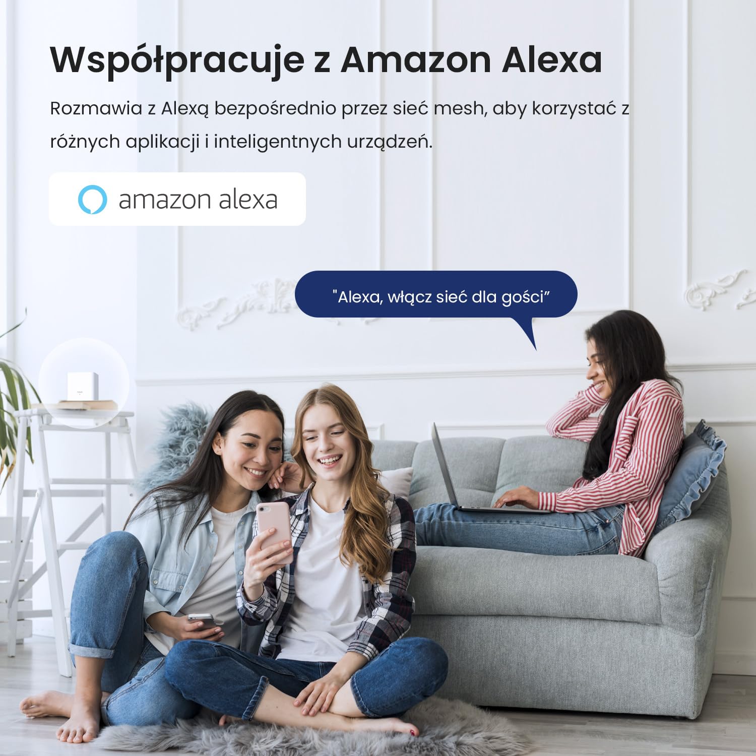 Tenda MX3 (2 sztuki) Wifi 6 Mesh AX1500, system Mesh WiFi 6 dla całego domu, MU-MIMO, zasięg do 2000 ft², Gigabit portów, kontrola rodzicielska, łatwa instalacja, TWT, WPA3, APP, IPTV