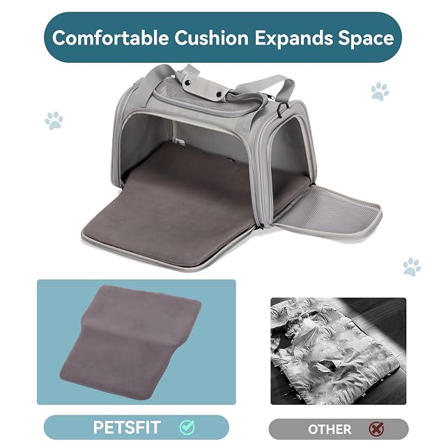 Foto 2 de 8 de Petsfit Transportín Perro Plegable, Transportin Perro Pequeño, con Tirantes Ajustables