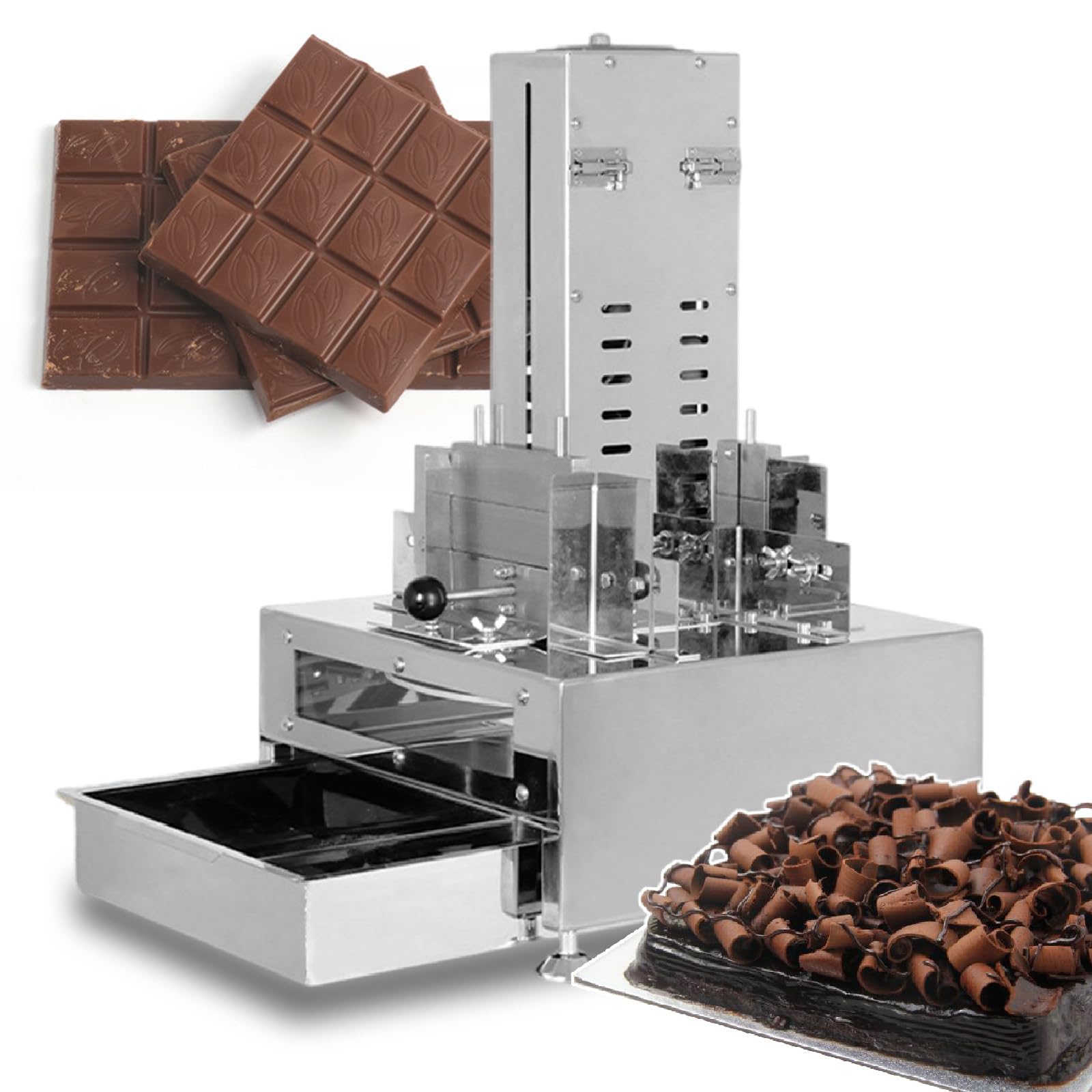 TIANQIHAO Stainless Steel Chocolate Slicer, Professional Lace Chocolate Shaver With Adjustable Speed, Multifunctional Kitchen Chocolate Cutter, Chocolate And Cheese Slicing