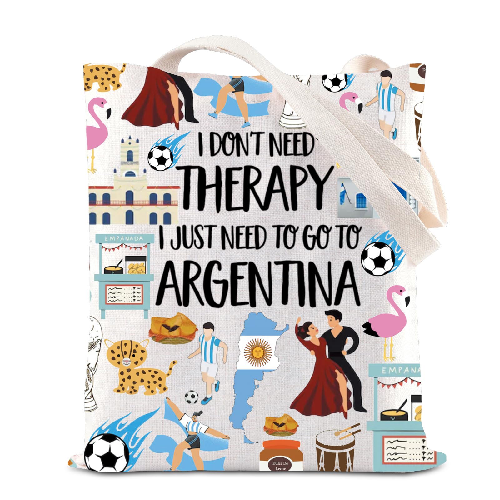 ZJXHPO Argentina Lovers Tote Bag Argentina Vacation Traveler Gift Argentina Futbol Soccer Gift Argentina Souvenir Shoulder Bag (ArgentinaTS-UK)