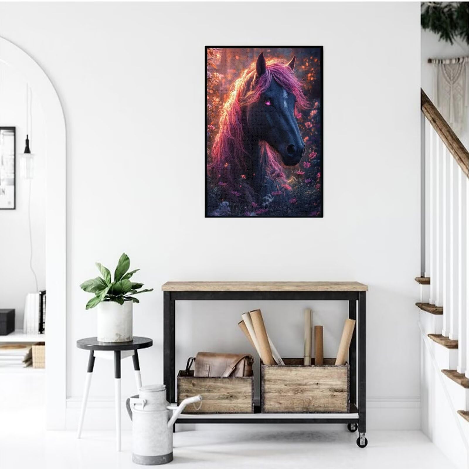 Cheval Puzzle Animal 3000 Pièces Adultes, DIY Puzzles Classiques Art avec Boîte d'emballage et Photos de Référence, Relaxation/Soulagement du Stress/Jeux Amusants, Creatif Cadeau pour Femme M-1536
