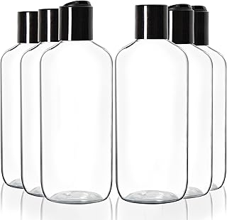 Youngever 10 Pack 8 Ounce Empty Squeeze Containers with Disc Cap, Plastic Bottles with Disc Top Flip Cap, Refillable Cosmetic Bottles, Squeeze Containers, Shampoo Bottles