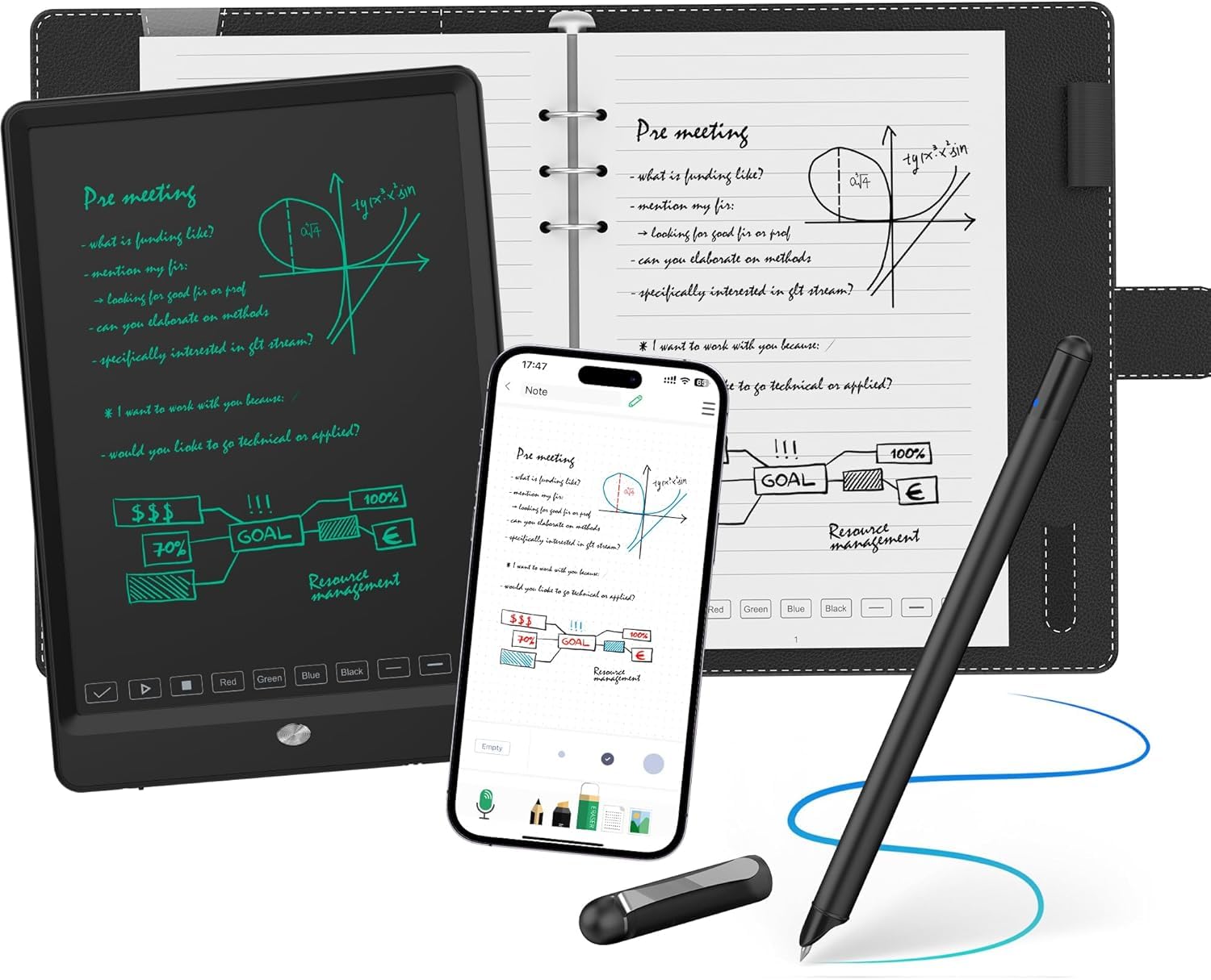 NEWYES SyncPen 3.0 Smart Pen - Synchronisez notes écran papier, compatible iOS Android