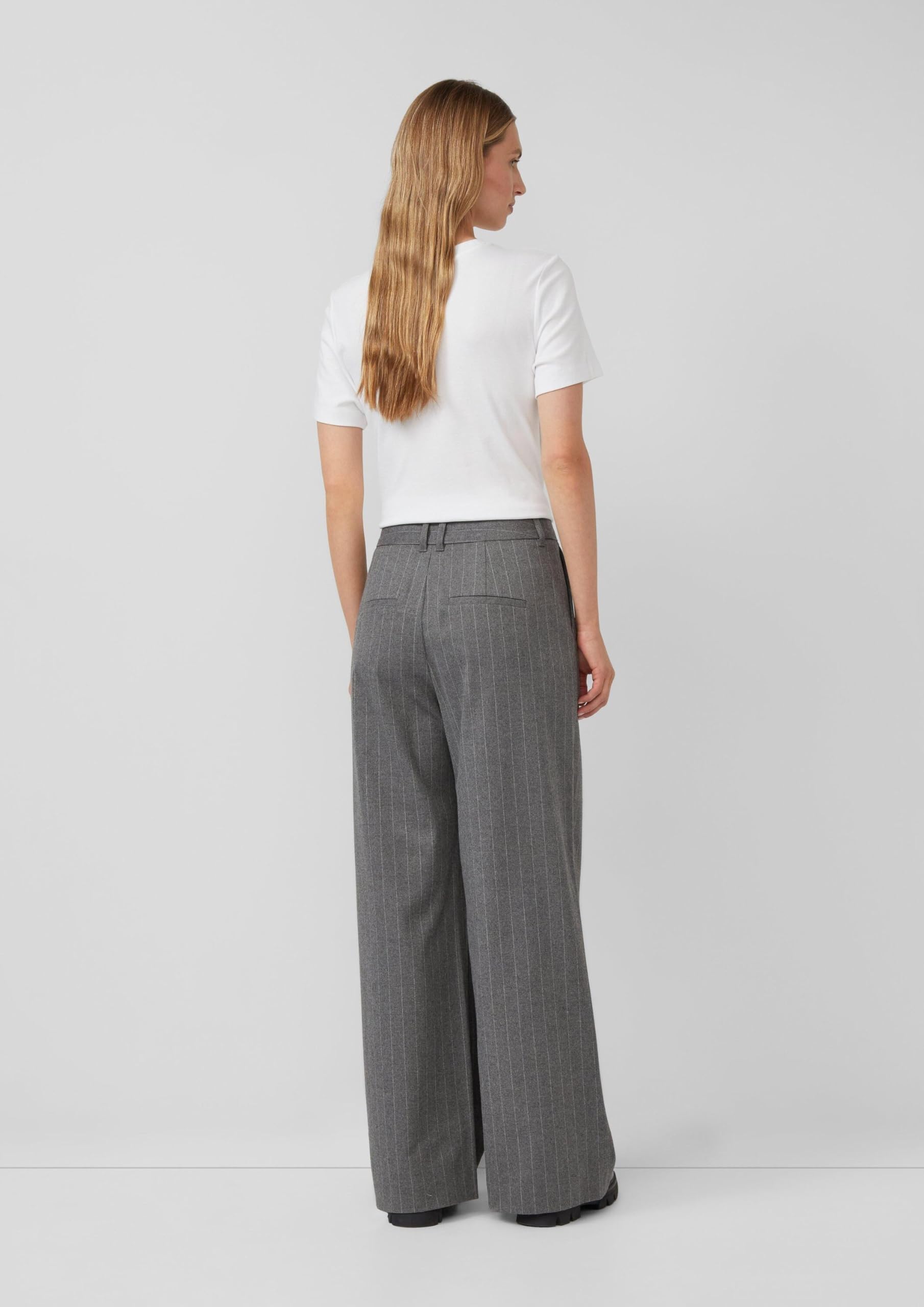s.Oliver Wide-Leg-Hose mit Nadelstreifen und Eingrifftaschen