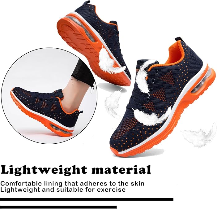 Running Shoes Womens Cushion Athletic Sneakers Lightweight Breathable Mesh Sport Shoes Walking Casual Gym Tennis Jogging Trainers Shoes