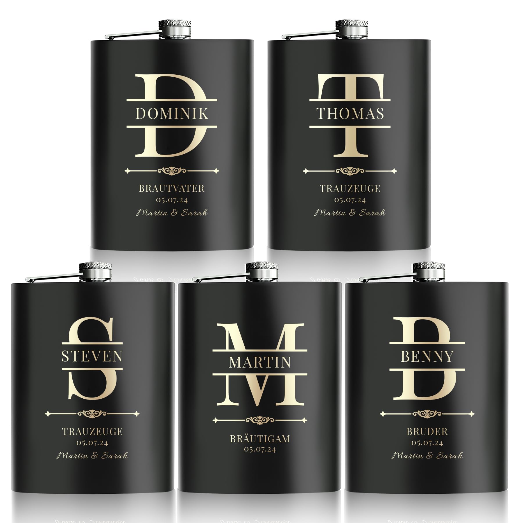 Trauzeugen Flachmann Willst Du Mein Trauzeuge Sein Mit Karte 8oz Flachmann Mit Gravur Schwarz 4 Bech