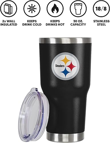 Vista 104 de FOCO NFL Team Logo 30oz Insulated Stainless Steel Travel Mug Tumbler