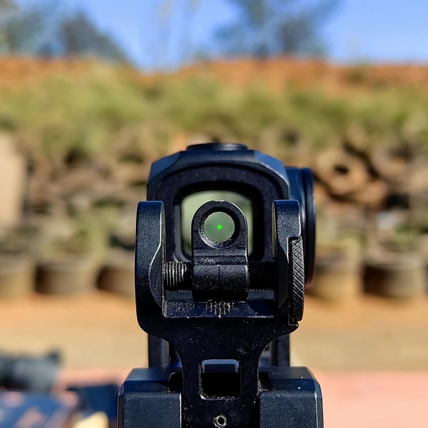 Reflex Sight, 1x19mm Shake Awake 3 MOA Green Dot Sight, 10 Brightness Adjustment Green Dot Scope, Shockproof Waterproof Green Dot Optics with 20mm Picatinny Rail Base(2Pcs)