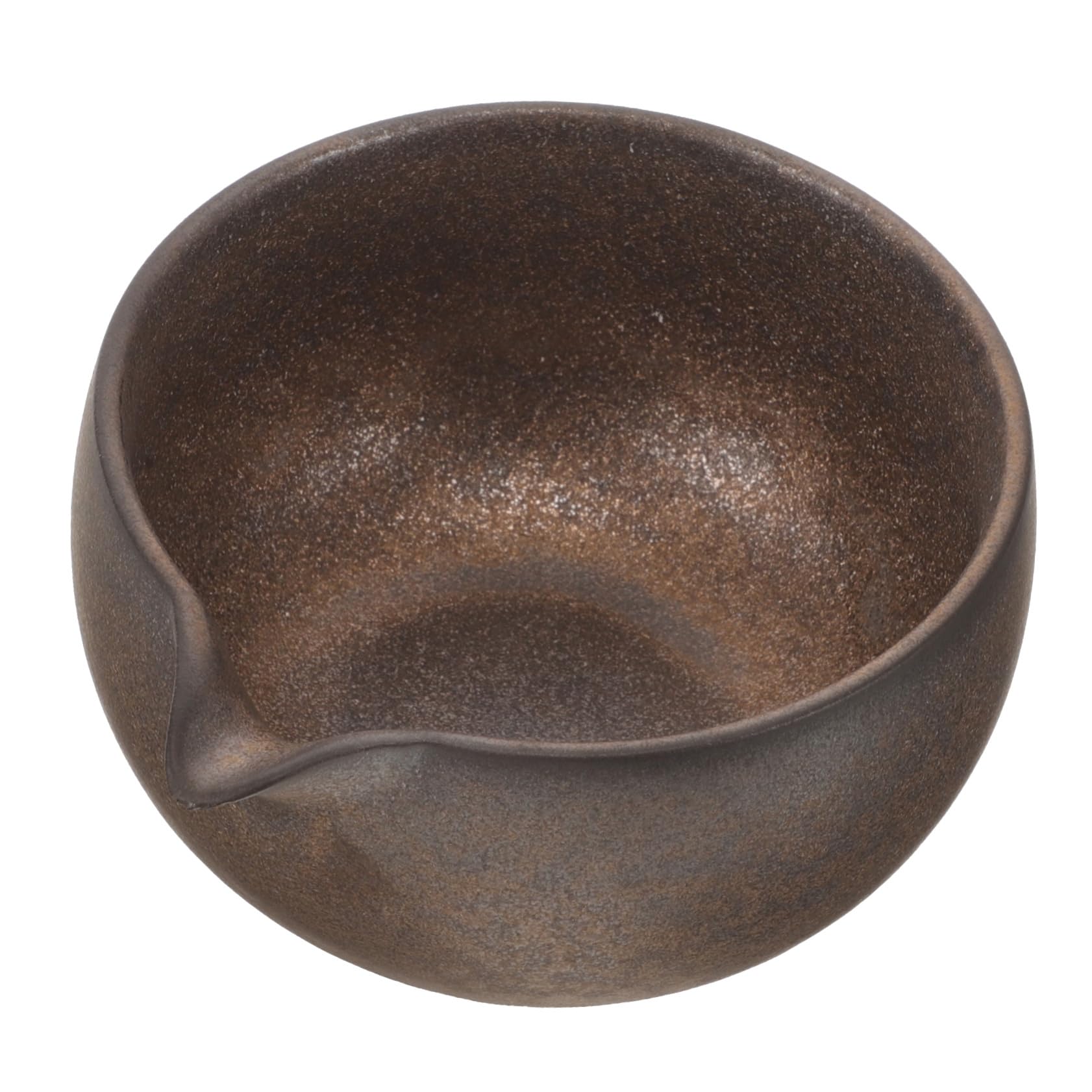 Ciieeo Ciotola da Matcha Giapponese in Ceramica Nera con Beccuccio | Cerimonia del Tè, Versamento Facile, Stile Tradizionale, Uso Versatile