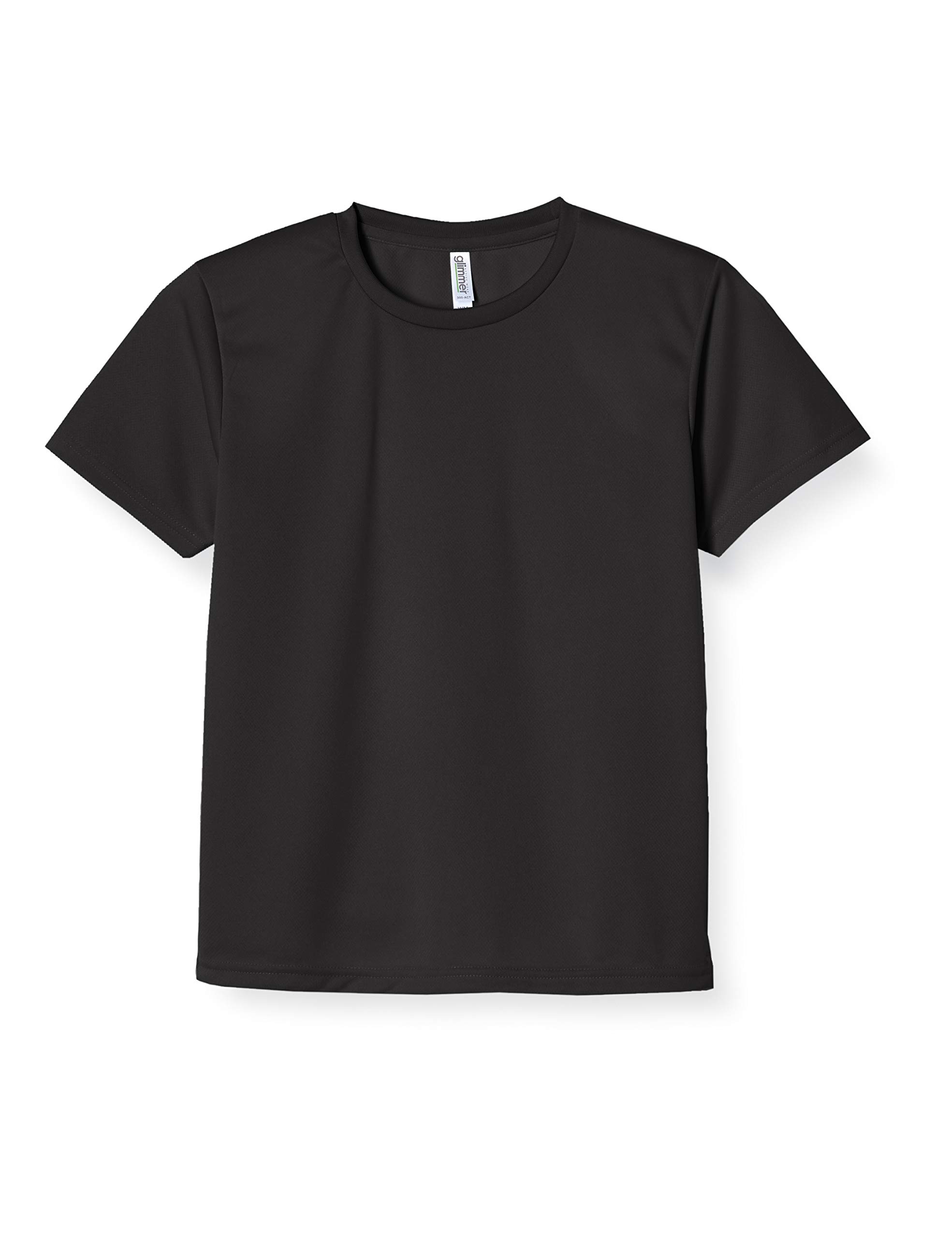[グリマー] 半袖 4.4oz ドライTシャツ (クルーネック) 00300-ACT_K キッズ ブラック LL商品画像