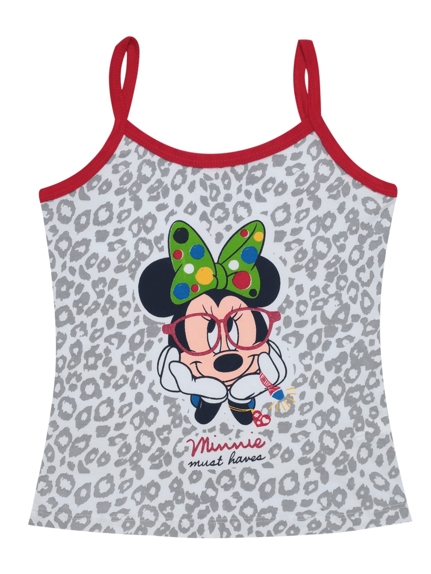 BODYCARE Girls Cotton Regular Fit Minnie & Friends Vest| | Skin Friendly | Lightweight | Sleeveless Design | Pack Of 3 - Assorted (Kia8611-Pk005_P3), 10-12 Years 4