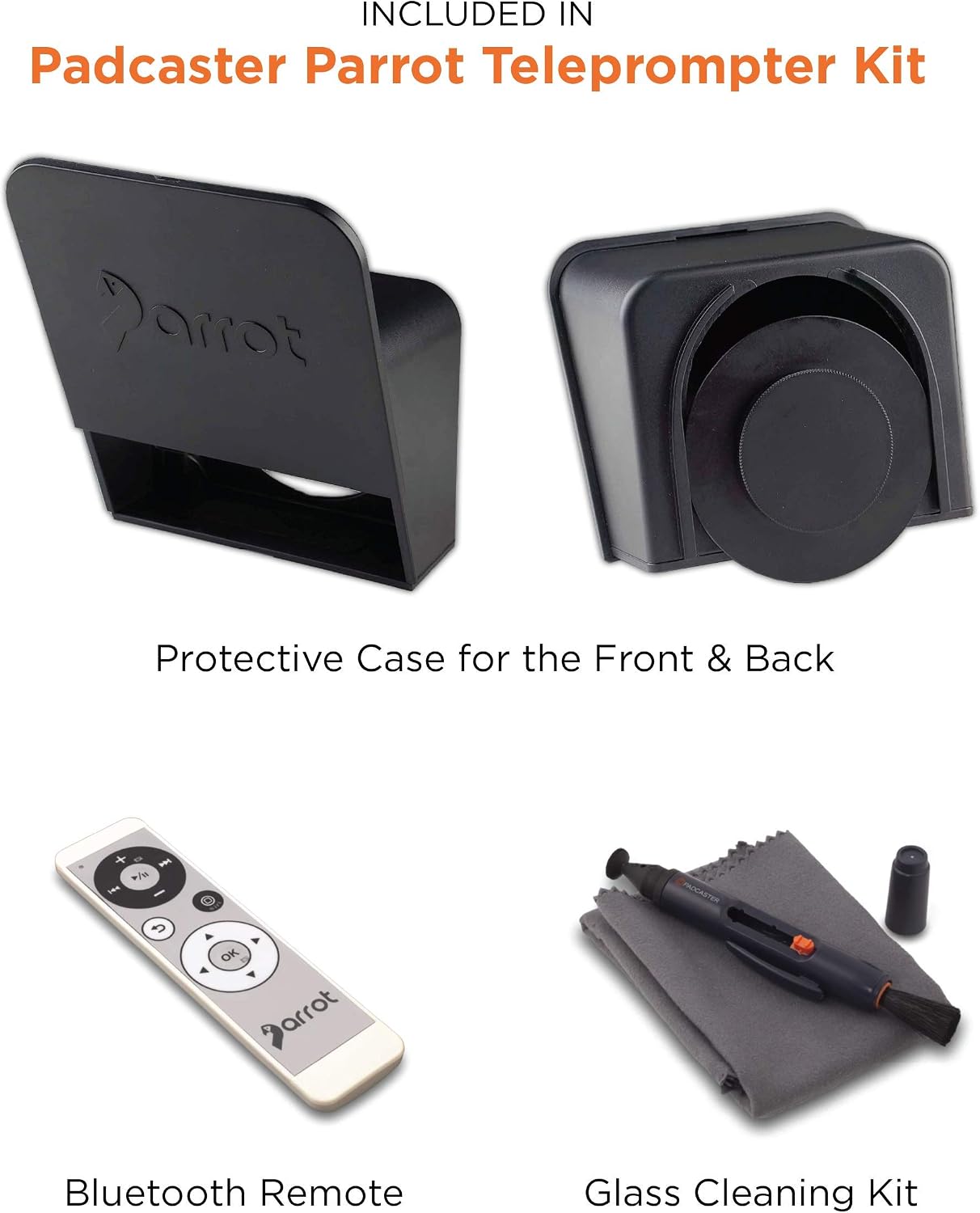The Padcaster Parrot Teleprompter Kit, Portable Teleprompter for iPhone