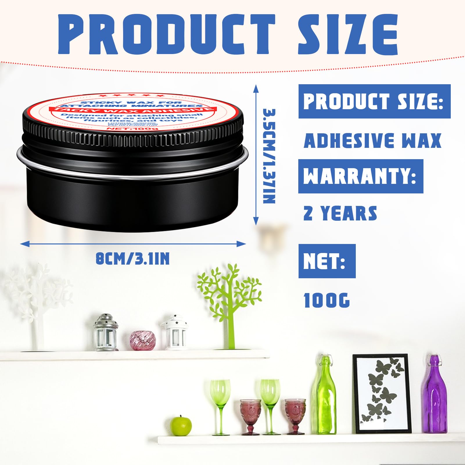 Tacky Wax Colle adhésive amovible spécialement conçue pour les modèles miniatures fixes Transparent et sans résidus 130 g