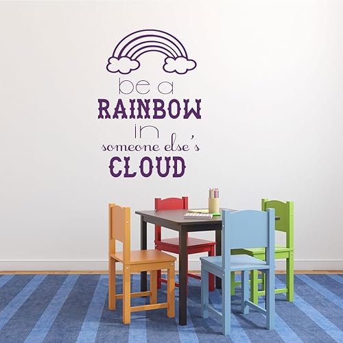 Miniatura 9 de Maya Angelou Quotes Wall Decor - Be a Rainbow in Someone Else's Cloud Vinyl Design for Classroom, Bedroom, Living Room, Preschool