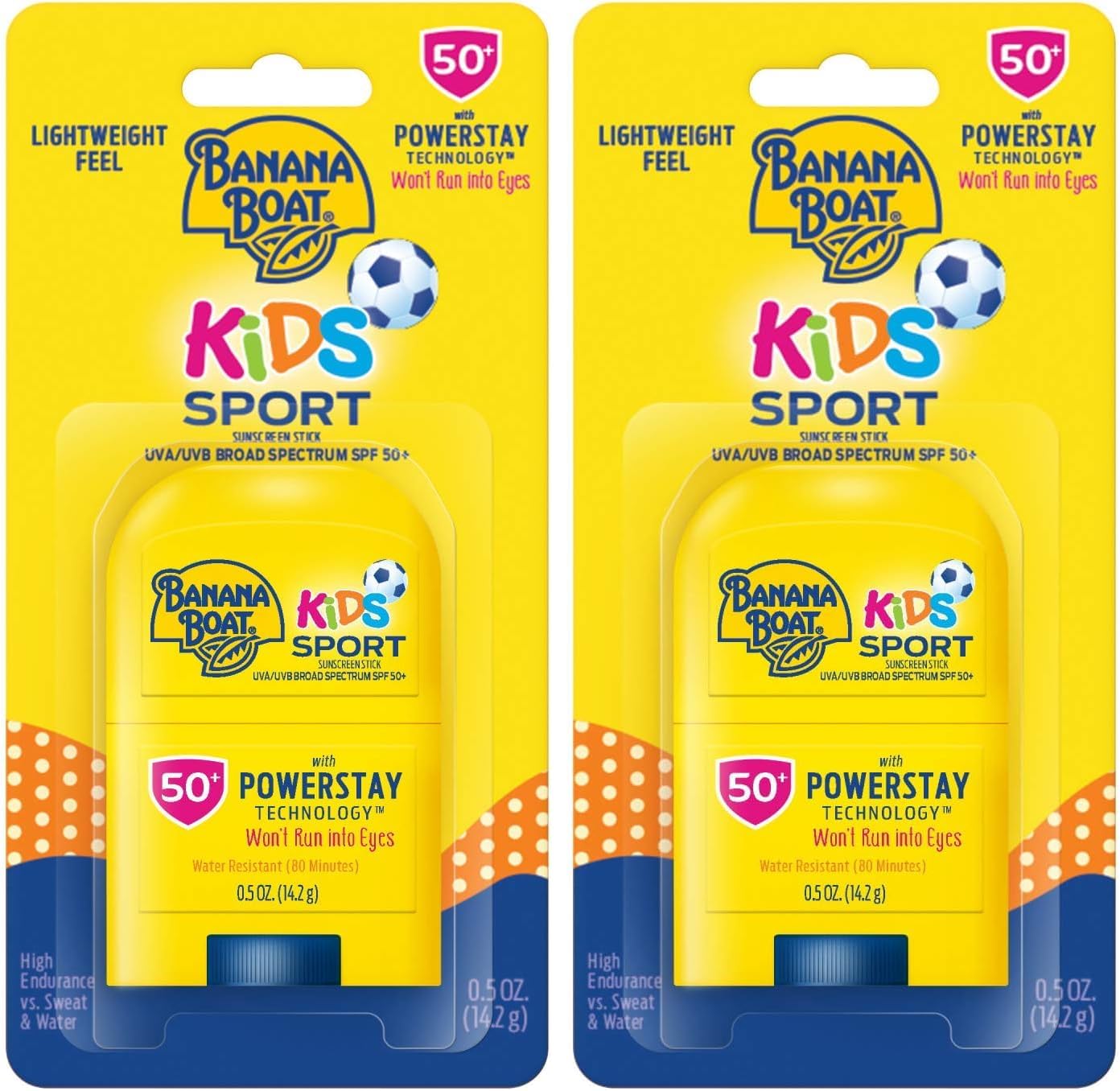 Kids Sport Sunscreen Stick SPF 50, 0.5oz | Travel Size Sunscreen, Childrens Sunscreen, Kids Sunblock, Oxybenzone Free Sunscreen for Kids, Mini Sunscreen SPF 50, 0.5oz (Pack of 2)