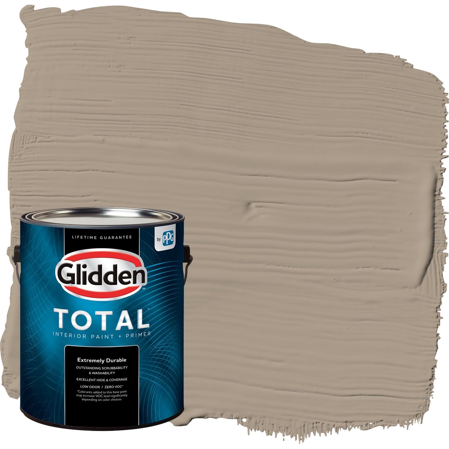 Glidden Total Interior Wall Paint & Primer All-in-One, Diversion/Beige, Eggshell, 1 Gallon