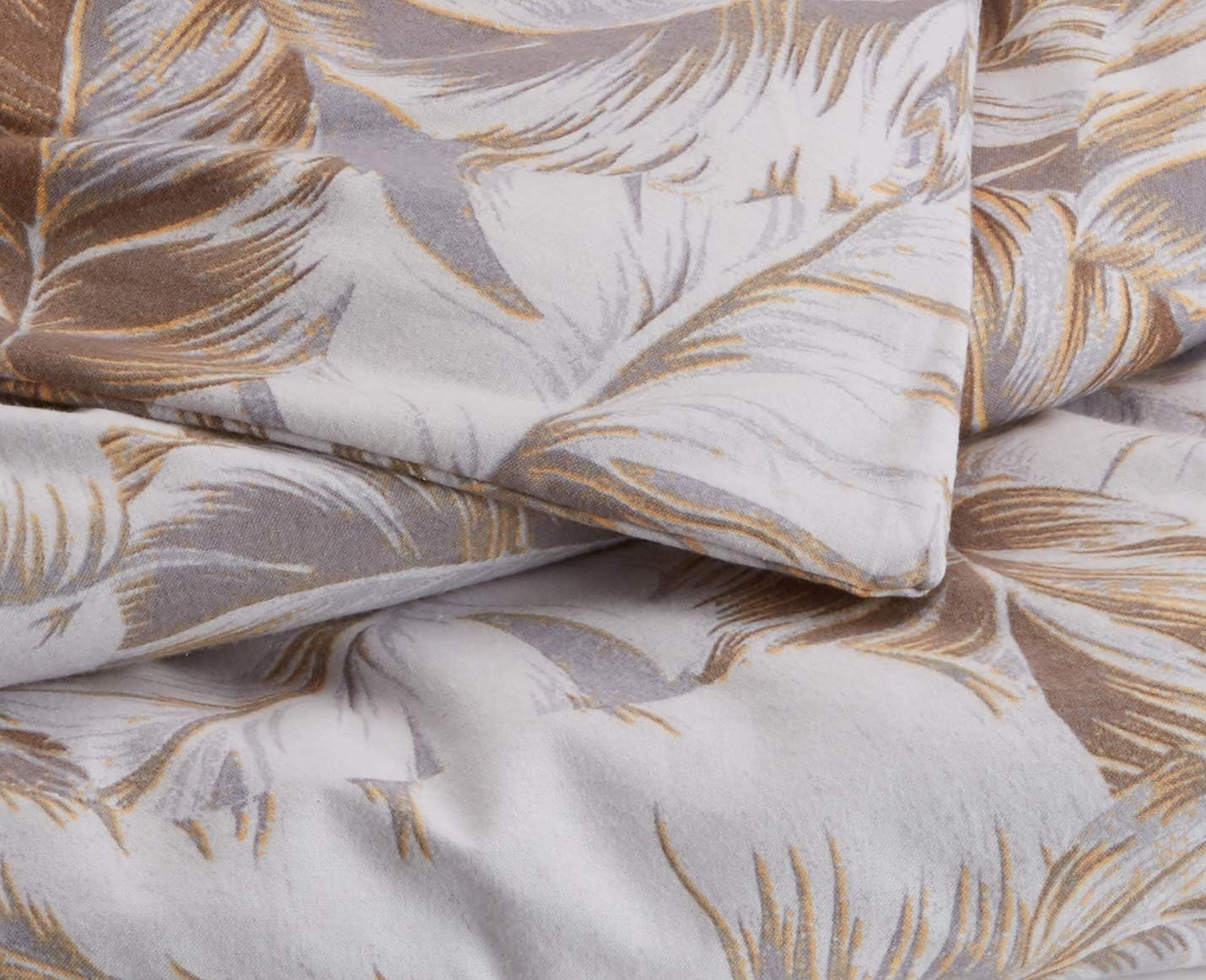 Heckett Lane Rosel Duvet Cover, 100% Cotton Flannel, Pale Gold, 240 x 220 Cm, 1.0 Pieces